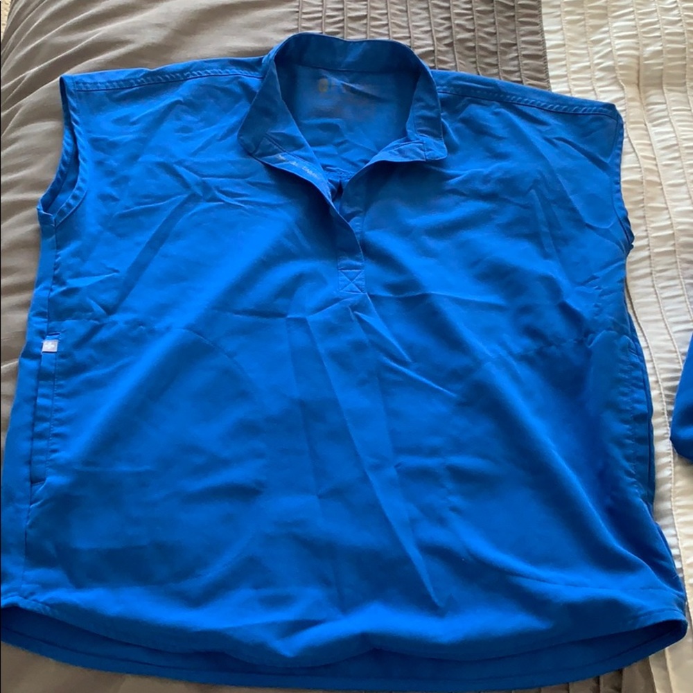 Rafaela Mandarin Collar Scrub Top XS